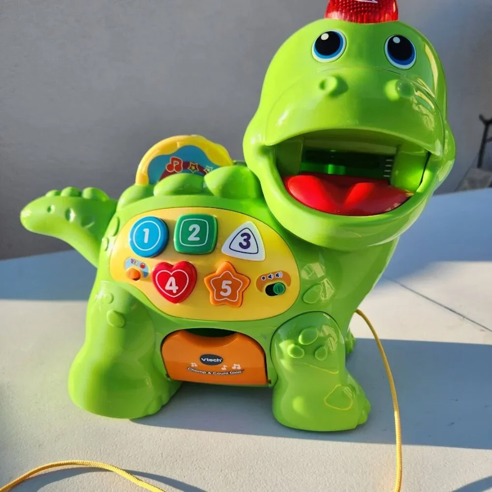 VTech Chomp & Count Dino Dinosaur Baby Toddler Toy Sounds and Music - Works